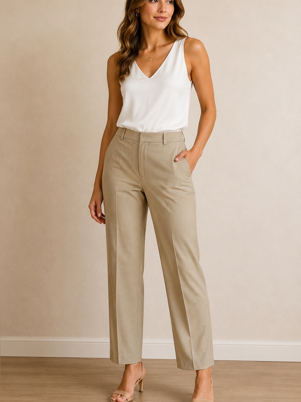 Canali tailored pants in a classic tan colorway